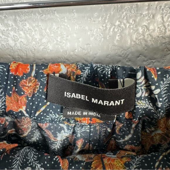 Isabel Marant Women’s Roya 100% Silk Floral Straight Leg Pant Size 36 / Small - Picture 4 of 11